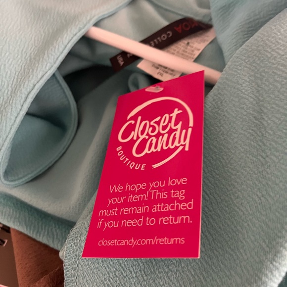 Closet Candy MOA Collection Women’s Mind Your Business Aqua Blazer Size 2xl nwt - Picture 3 of 6